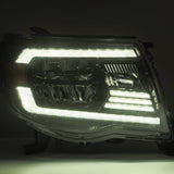 Phares à LED cristal noirs pour Toyota Tacoma LUXX-Series 05-11