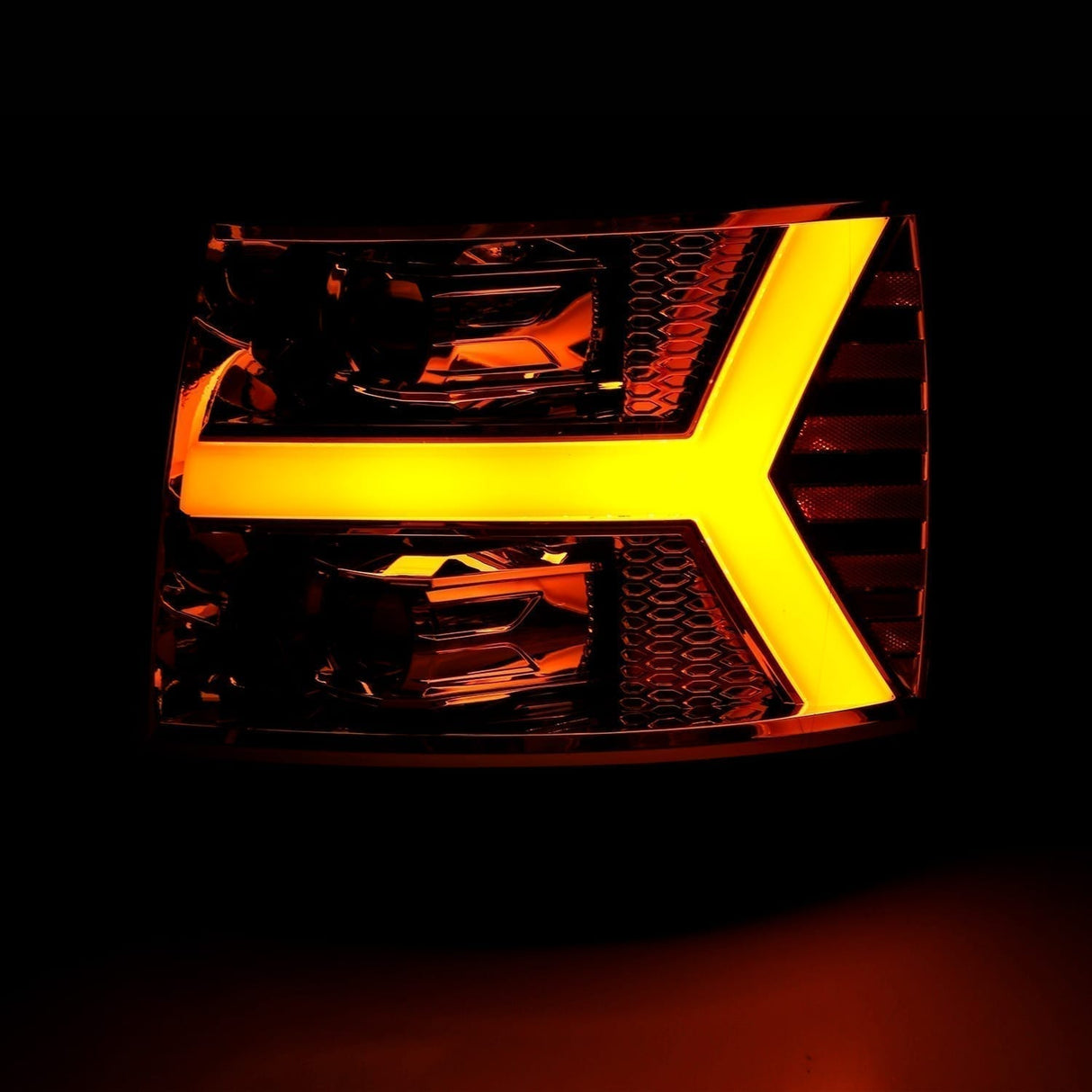 Phares projecteurs à LED chromés pour Chevrolet Silverado série LUXX 07-13