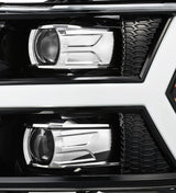 Phares projecteurs à LED Chevrolet Silverado série LUXX 07-13, noir de jais