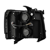 Phares projecteurs à LED Chevrolet Silverado série LUXX 07-13, noir de jais