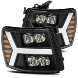 Phares projecteurs à LED noirs pour Chevrolet Silverado série NOVA 2007-2013