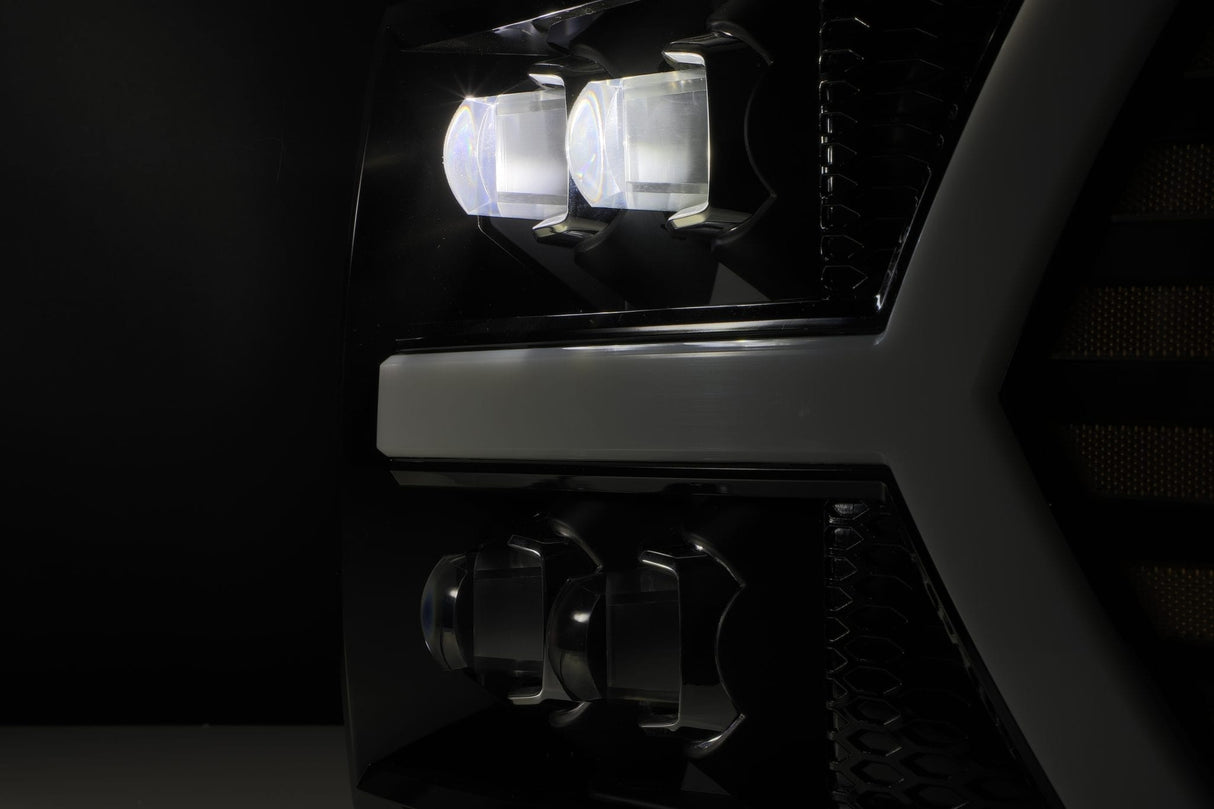 Phares projecteurs à LED noirs pour Chevrolet Silverado série NOVA 2007-2013
