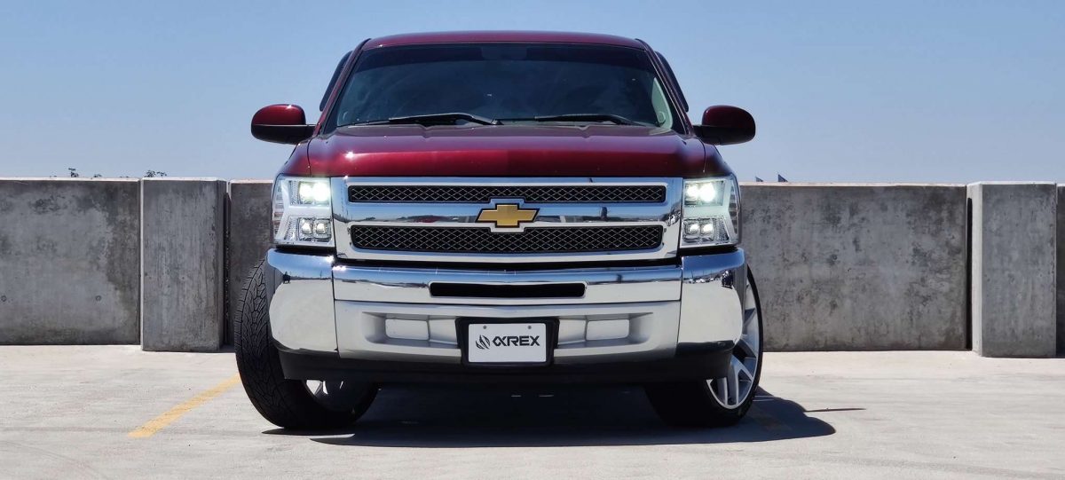 Phares projecteurs à LED noirs pour Chevrolet Silverado série NOVA 2007-2013