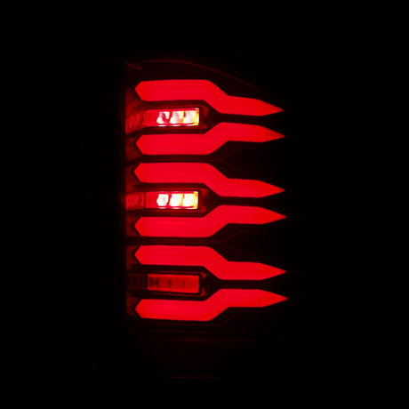 07-13 Chevy Silverado LUXX-Series LED Tail Lights Black-Red