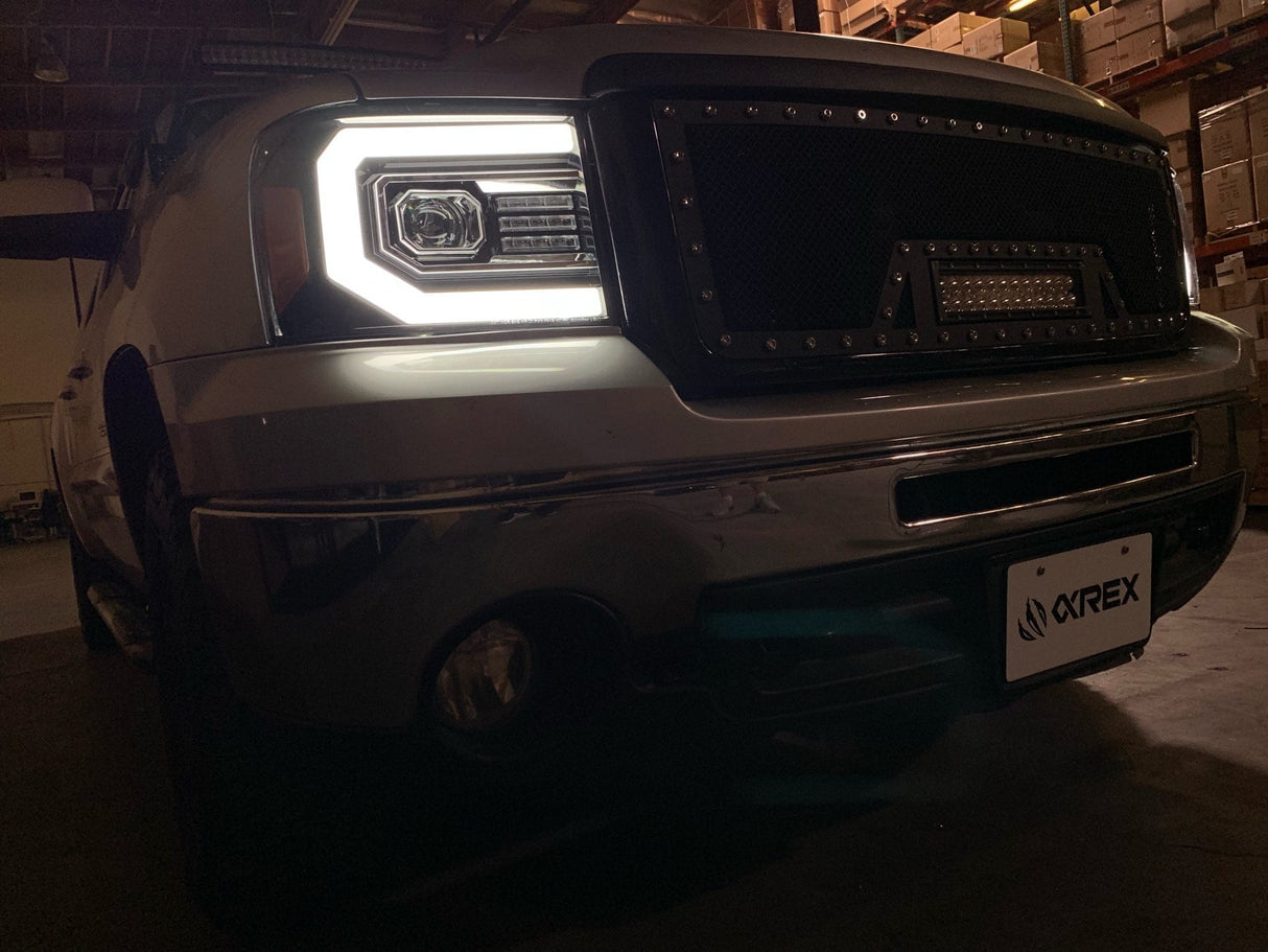 07-13 GMC Sierra LUXX-Series LED Projector Headlights Chrome
