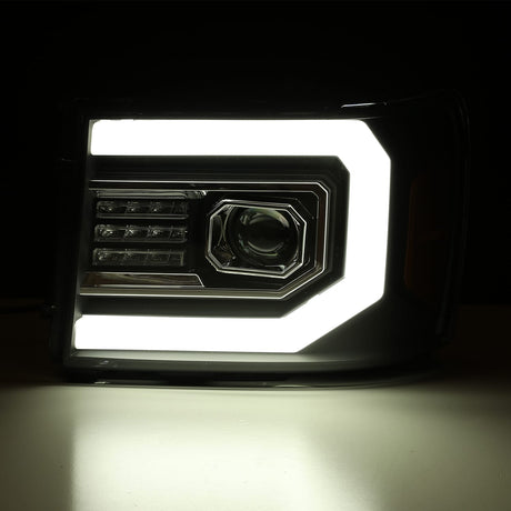 07-13 GMC Sierra LUXX-Series LED Projector Headlights Chrome