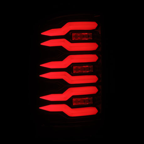 07-13 GMC Sierra LUXX-Series LED Tail Lights Black Red