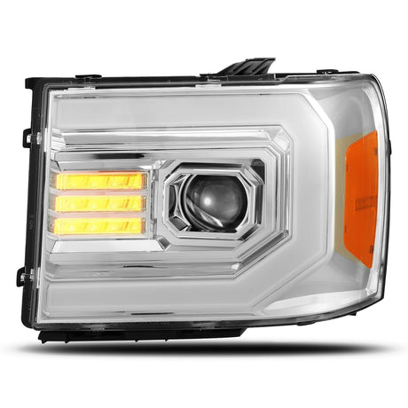 07-13 GMC Sierra PRO-Series Halogen Projector Headlights Chrome