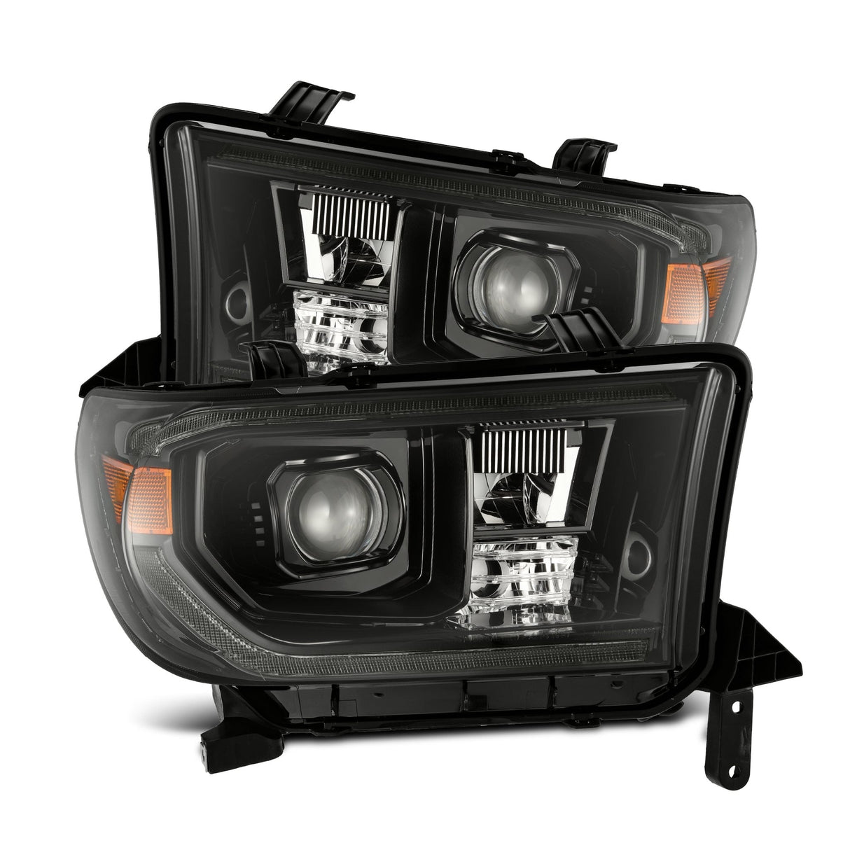 Phares projecteurs à LED Alpha-Black pour Toyota Tundra 07-13 et Toyota Sequoia MK II 08-17 (série LUXX) (avec réglage de niveau)