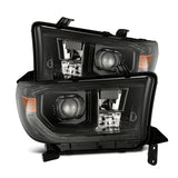 Phares projecteurs à LED Alpha-Black pour Toyota Tundra 07-13 et Toyota Sequoia MK II 08-17 (série LUXX) (avec réglage de niveau)