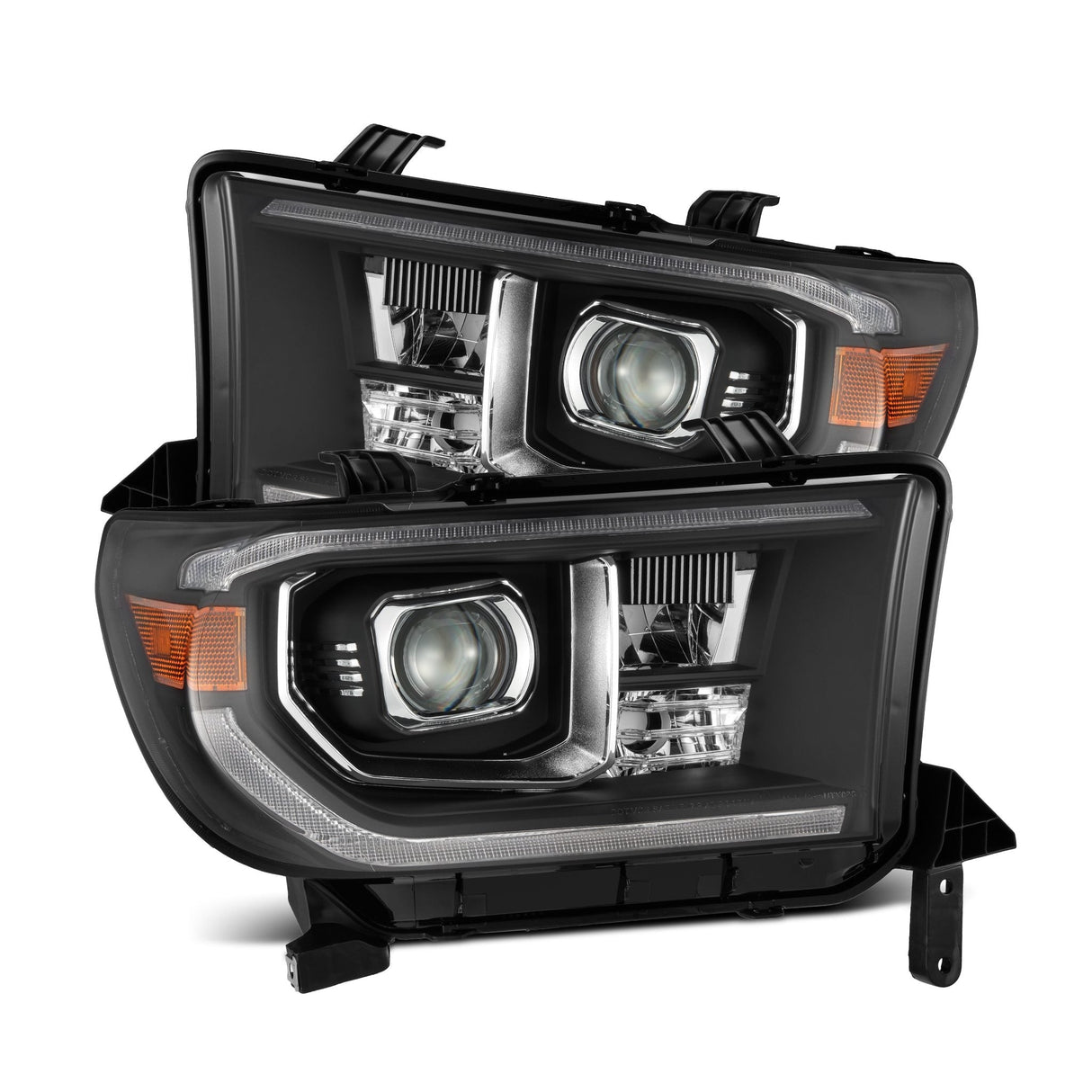 Phares projecteurs à LED noirs pour Toyota Tundra 07-13 et Toyota Sequoia MK II 08-17 (série LUXX) (avec réglage de niveau)