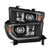 Phares projecteurs à LED noirs pour Toyota Tundra 07-13 et Toyota Sequoia MK II 08-17 (série LUXX) (avec réglage de niveau)