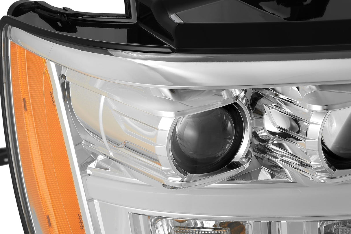 Phares projecteurs à LED chromés de la série LUXX pour Chevrolet Tahoe/Suburban/Avalanche 07-14