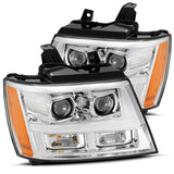 Phares projecteurs à LED chromés de la série LUXX pour Chevrolet Tahoe/Suburban/Avalanche 07-14