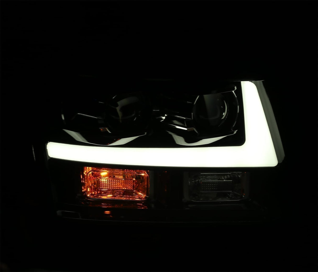Phares projecteurs à LED chromés de la série LUXX pour Chevrolet Tahoe/Suburban/Avalanche 07-14