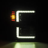 Phares projecteurs à LED série LUXX pour Ford Super Duty/Excursion 08-10, Alpha-Black