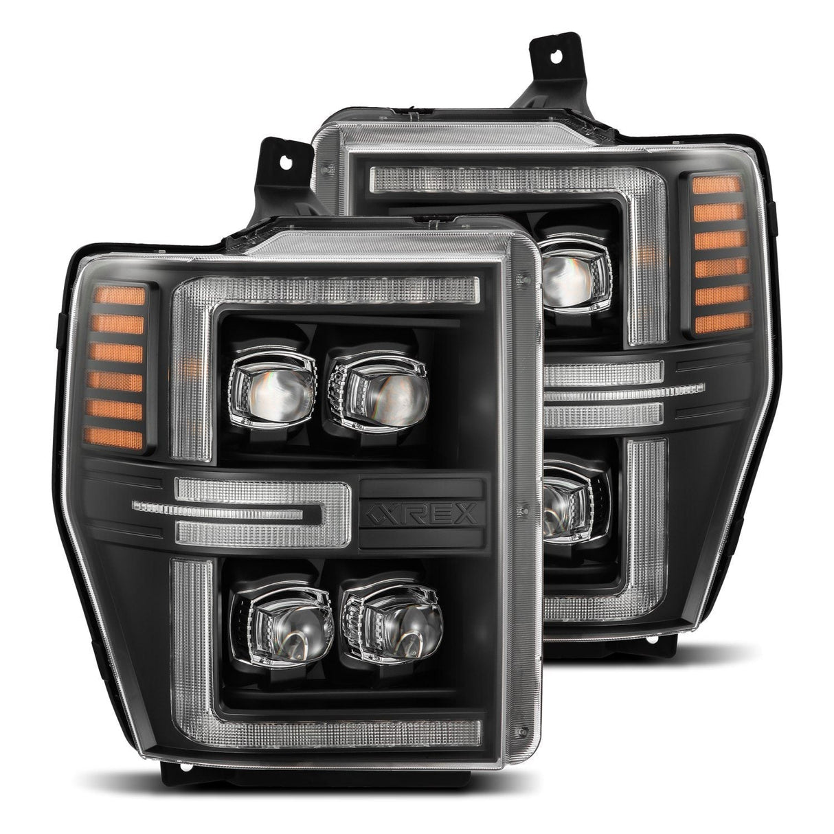 Phares projecteurs à LED noirs pour Ford Super Duty/Excursion série NOVA 08-10