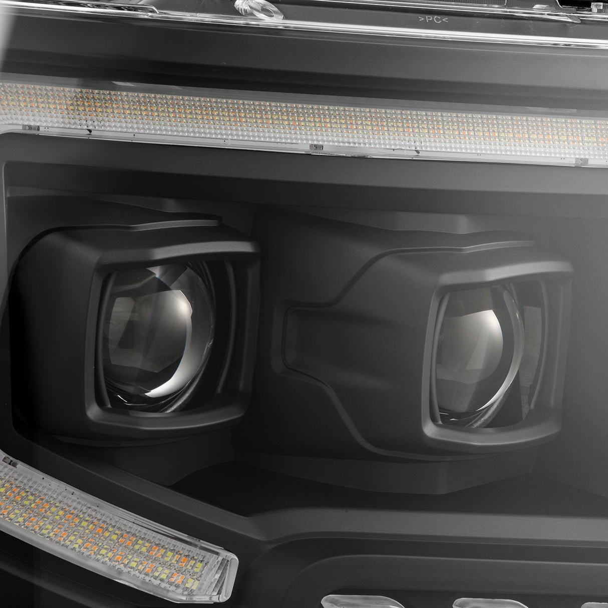 Phares halogènes projecteurs noirs pour Ford F150 MKII série PRO 09-14