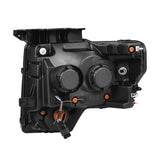 Phares halogènes projecteurs noirs pour Ford F150 MKII série PRO 09-14