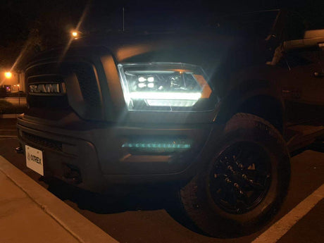 09-18 Ram Truck LUXX-Series (5th Gen 2500 Style) LED Projector Headlights Alpha-Black