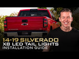 GMC Sierra 3500HD Dually (15-19) XB LED Tail Lights (Red)