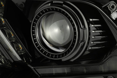 10-12 Ford Mustang LUXX-Series LED Projector Headlights Alpha-Black