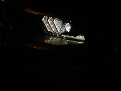 10-12 Ford Mustang LUXX-Series LED Projector Headlights Black
