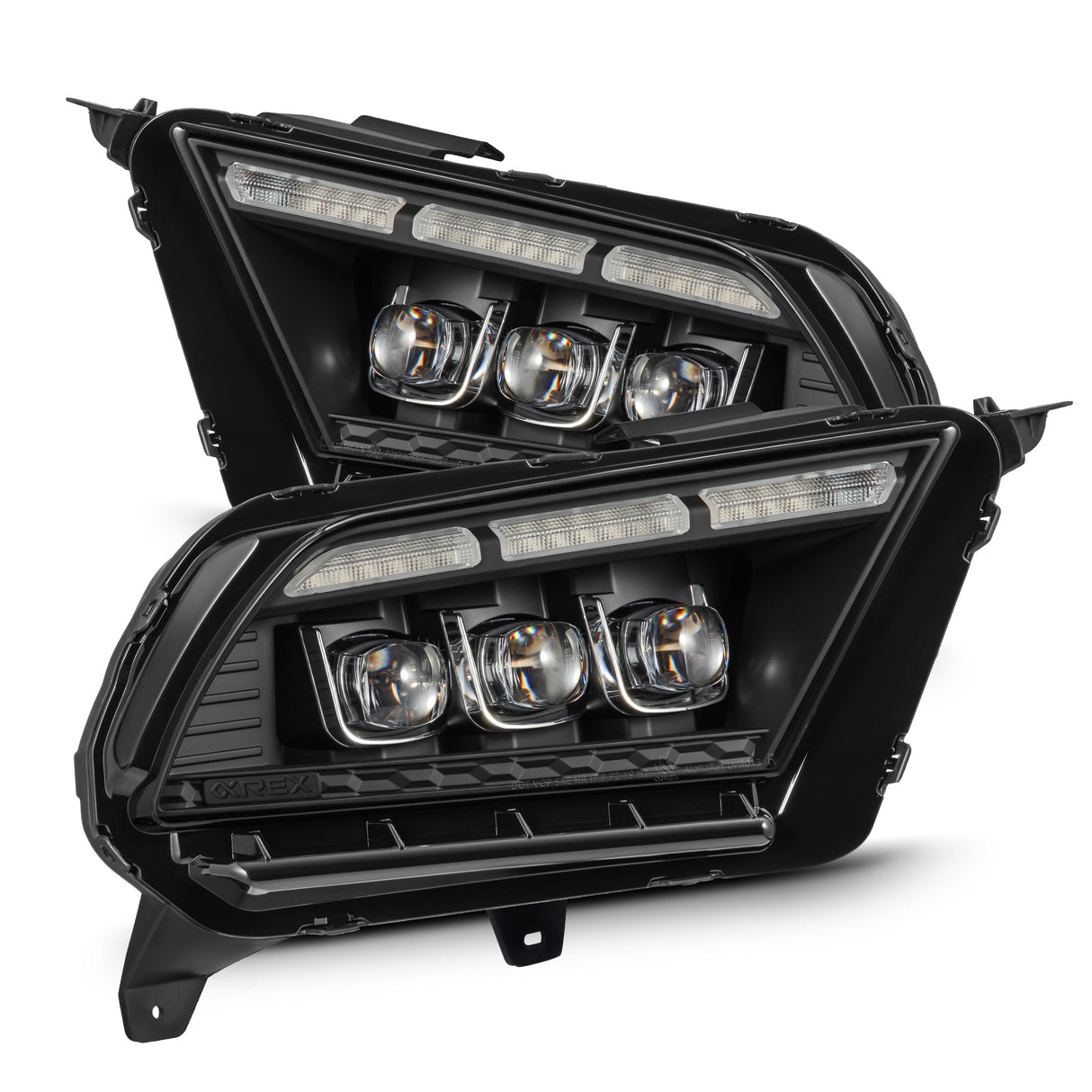 Phares projecteurs à LED noirs pour Ford Mustang MK II série NOVA 10-12