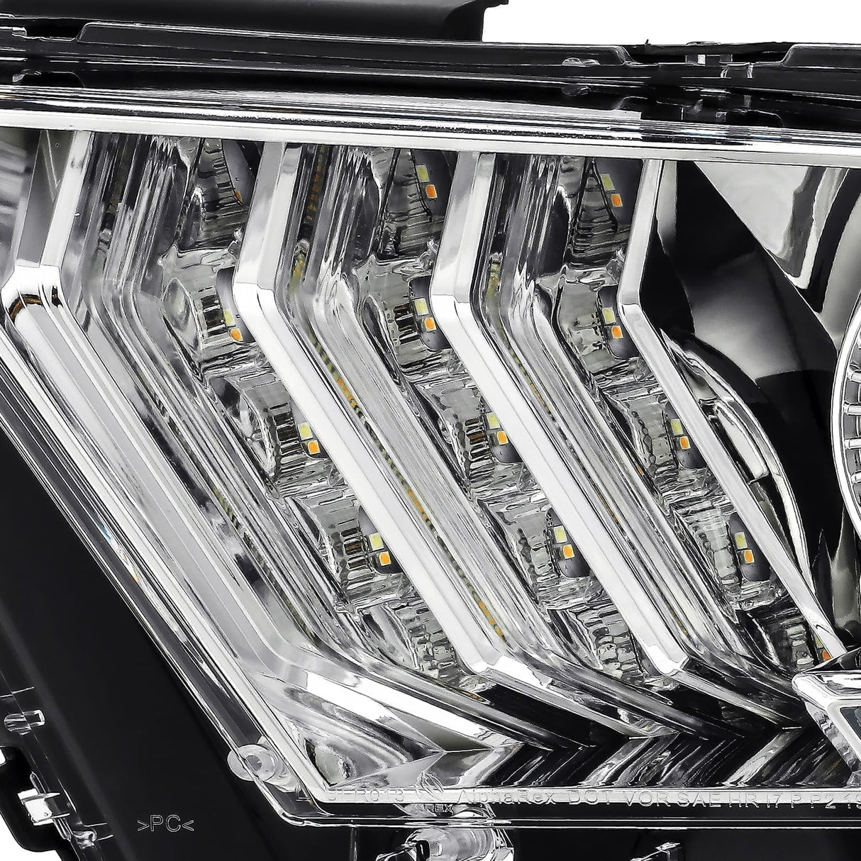 10-12 Ford Mustang PRO-Series Halogen Projector Headlights Chrome