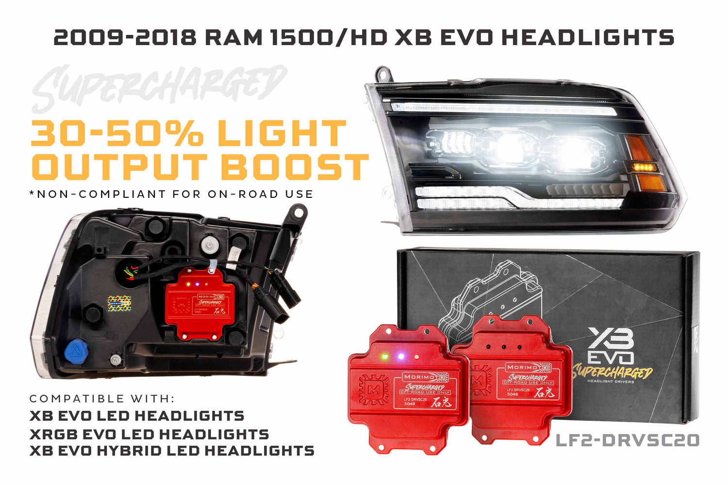 Ram 1500 Classic (19–24) XB Evo Hybrid Led Headlights