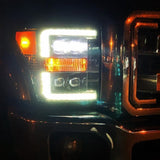 Phares projecteurs à LED chromés Ford Super Duty série NOVA 11-16