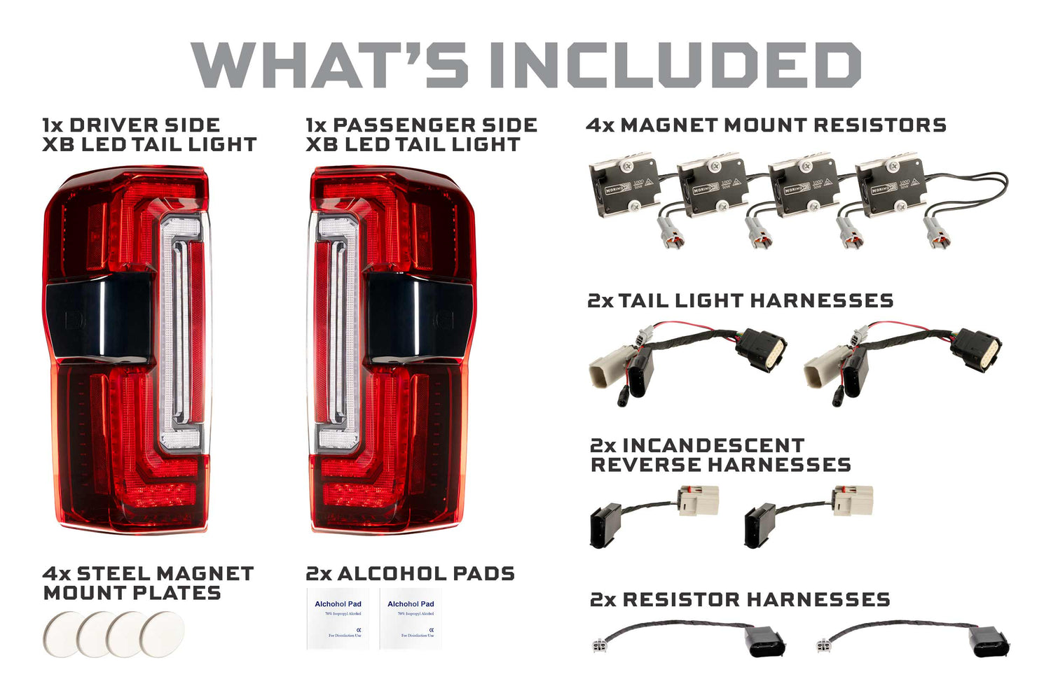 Feux arrière à LED pour Ford Super Duty (17-22) XB (fumés)
