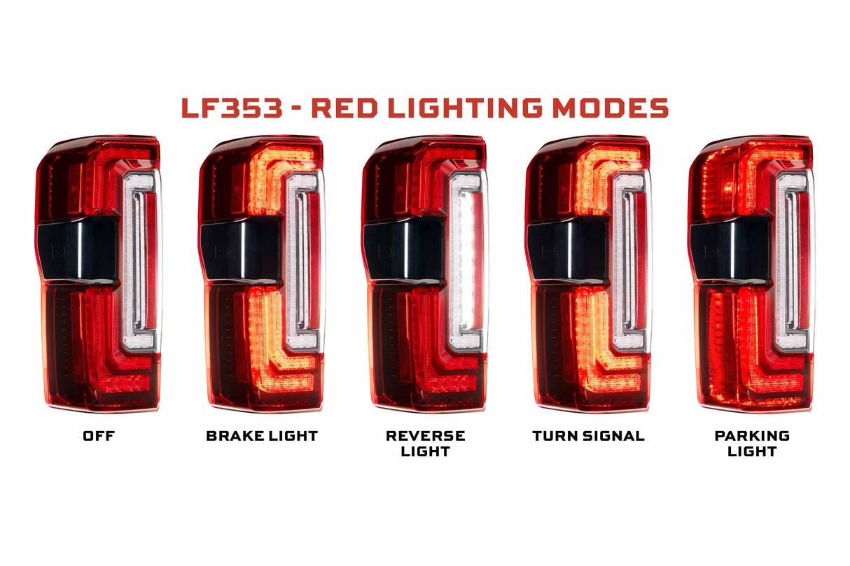 Feux arrière à LED pour Ford Super Duty (17-22) XB (fumés)
