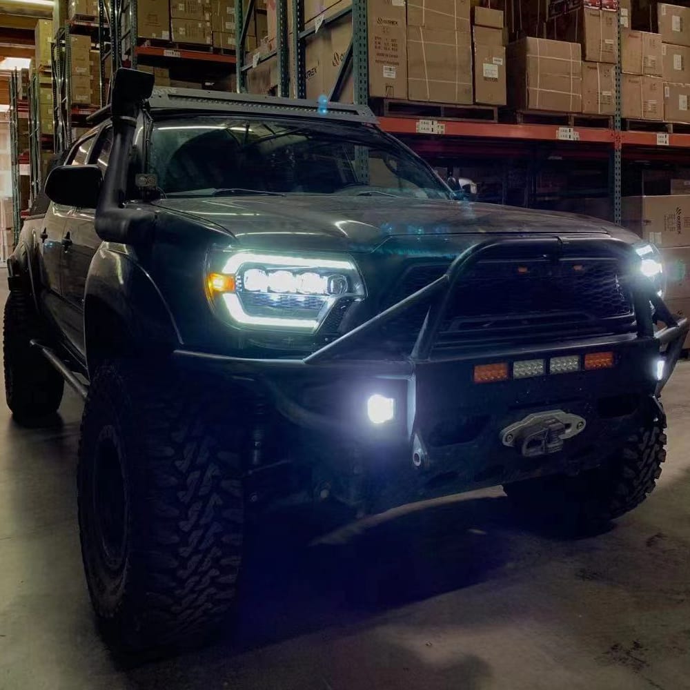 Phares projecteurs à LED Alpha-Black pour Toyota Tacoma série NOVA 12-15