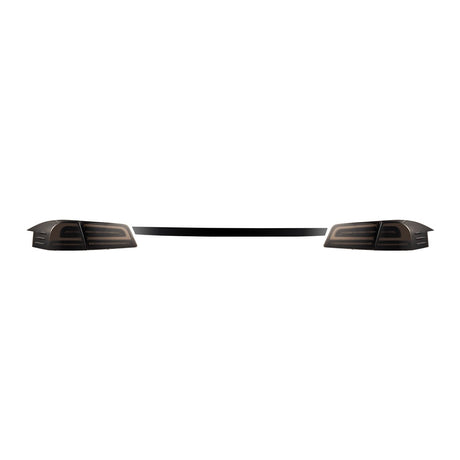12-21 Tesla Model S LUXX-Series LED Tail Lights Black Smoke (With Black Trunk Center Piece Replacement)