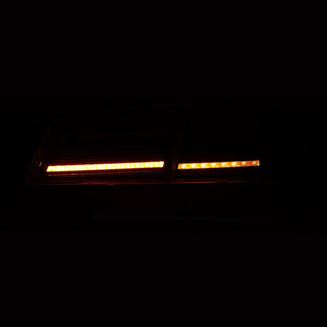 12-21 Tesla Model S LUXX-Series LED Tail Lights Black Smoke (With Black Trunk Center Piece Replacement)