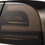 12-21 Tesla Model S LUXX-Series LED Tail Lights Black Smoke (With Black Trunk Center Piece Replacement)