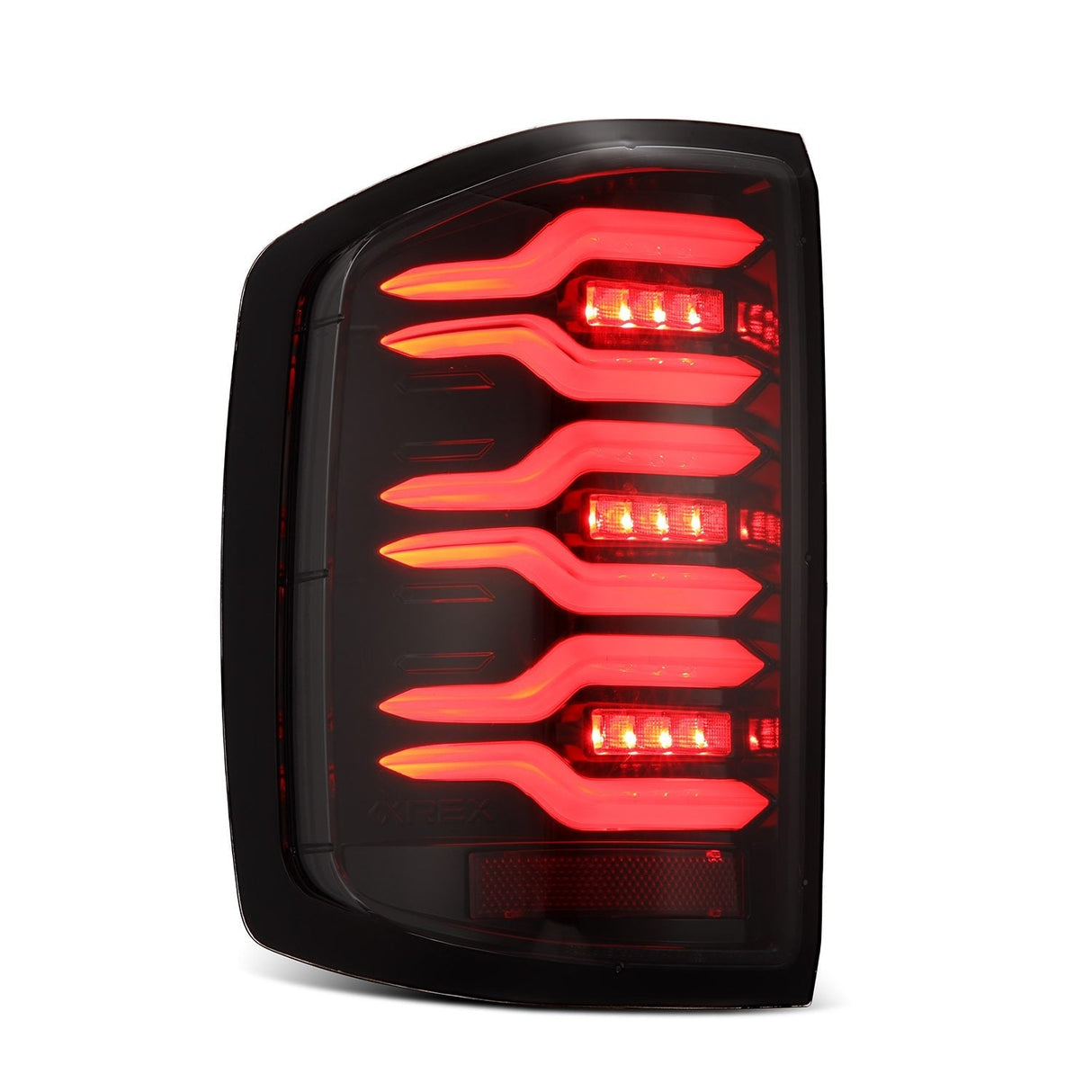 Feux arrière à DEL doubles série LUXX Alpha-Black pour Chevrolet Silverado 1500 (14-18) / Silverado 2500HD/3500HD (15-19) / GMC Sierra 3500HD (15-19)