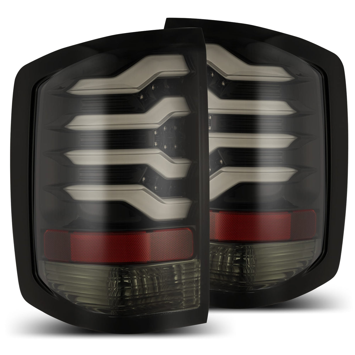 Feux arrière à DEL Dually PRO-Series pour Chevrolet Silverado 1500 (14-18) / Silverado 2500HD/3500HD (15-19) / GMC Sierra 3500HD (15-19) - Noir de jais
