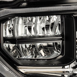 14-21 Toyota Tundra MK II LUXX-Series LED Crystal Headlights Alpha-Black