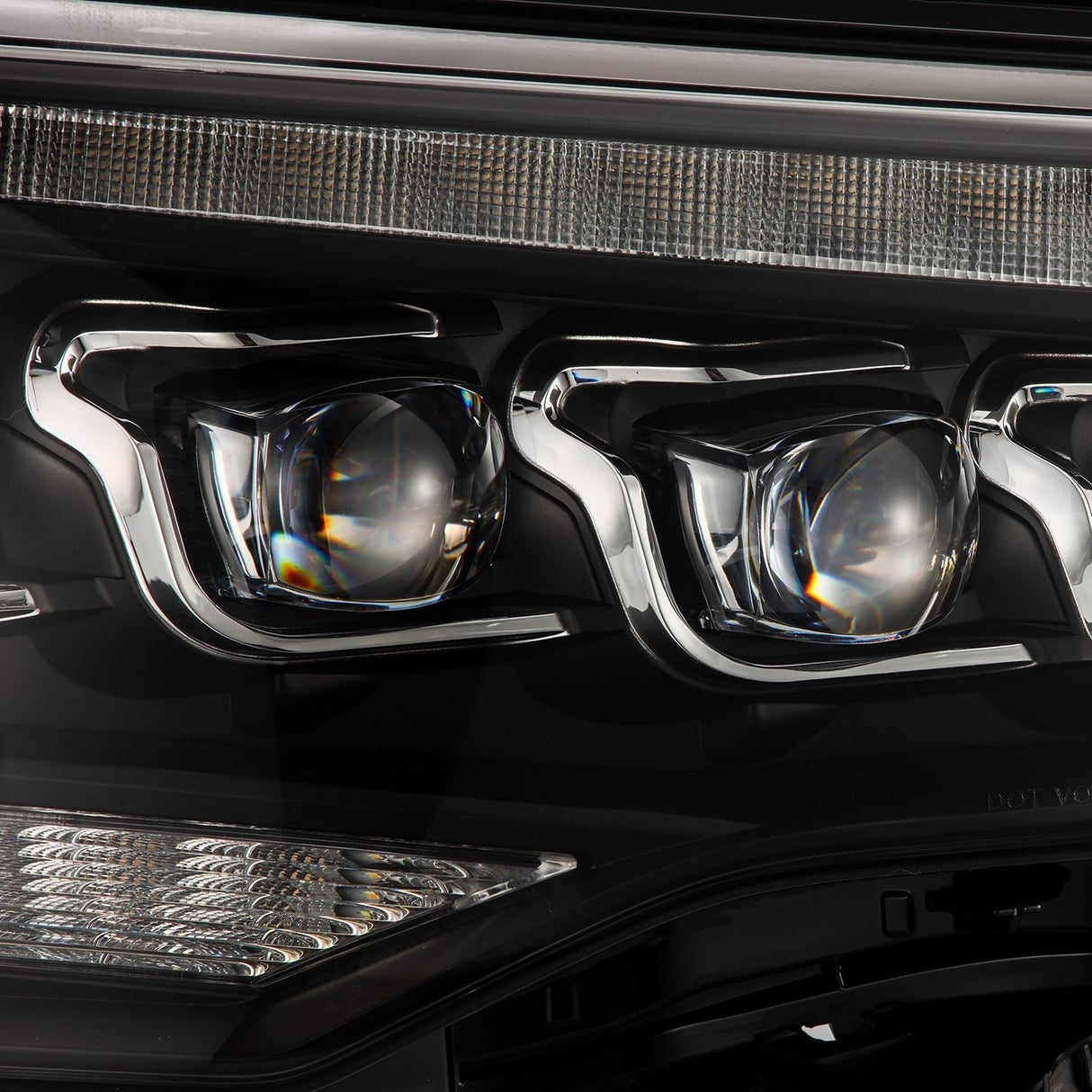 Phares projecteurs à LED noirs pour Toyota 4Runner MK II série NOVA 14-24