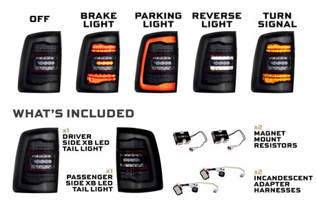 Ram HD (2019+) XB LED Tail Lights (Smoked)