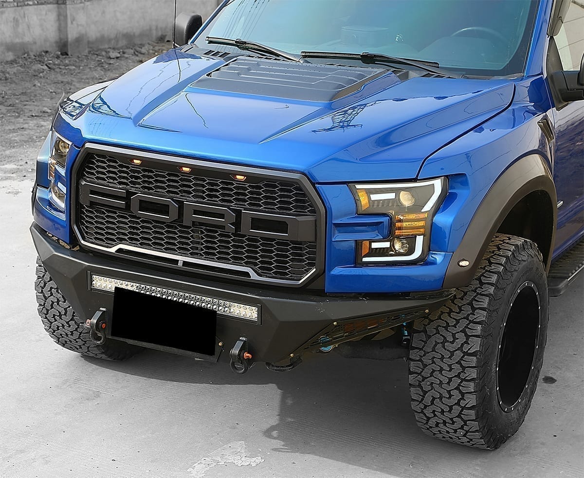 Phares halogènes projecteurs noirs pour Ford F150 série PRO 15-17