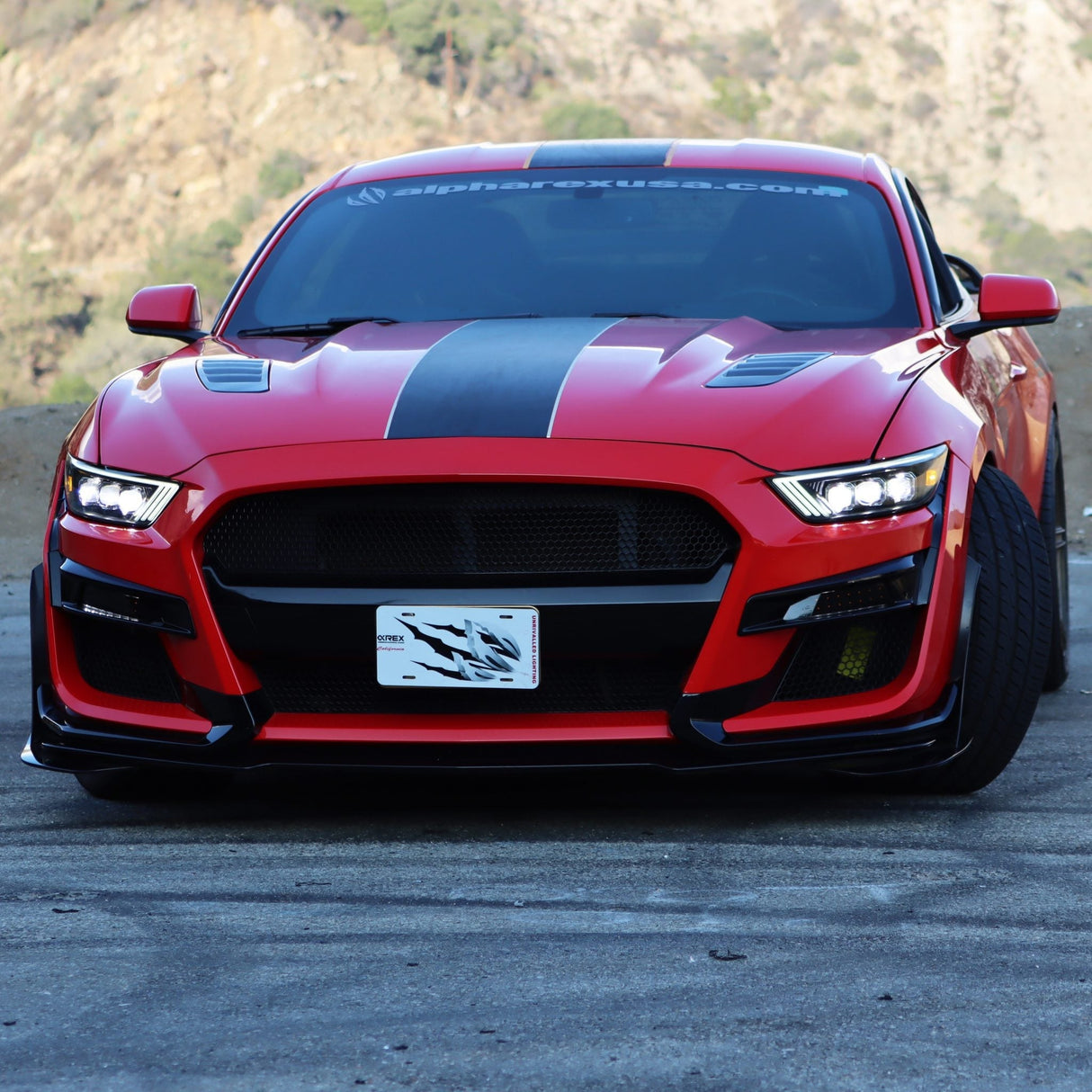 15-17 Ford Mustang/18-20 Mustang Shelby GT350/GT500 NOVA-Series LED Projector Headlights Black