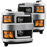 15-19 Chevrolet Silverado 2500HD/3500HD LUXX-Series LED Projector Headlights Black