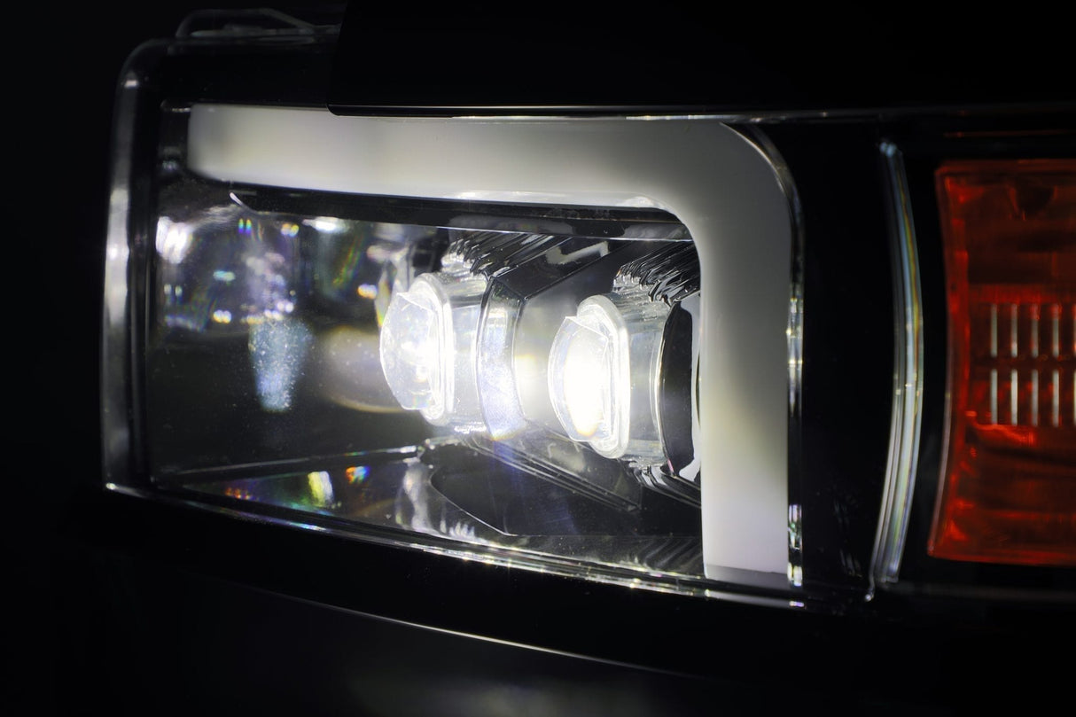 Phares projecteurs à LED chromés pour Chevrolet Silverado 2500HD/3500HD MK II série NOVA 15-19