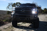 Phares projecteurs à LED chromés pour Chevrolet Silverado 2500HD/3500HD MK II série NOVA 15-19