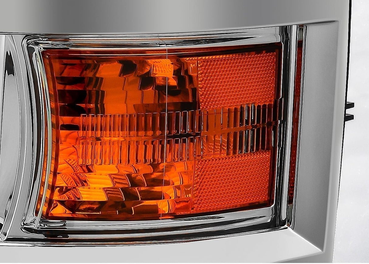 Phares projecteurs à LED chromés de la série LUXX pour Chevrolet Silverado 2500HD/3500HD 15-19