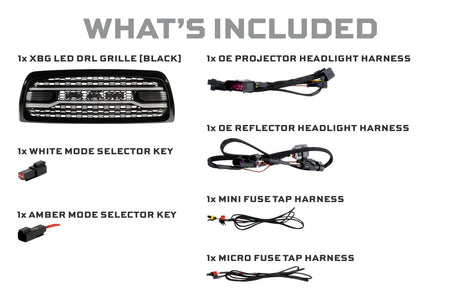 Dodge Ram HD (13-18) XBG LED Drl Grille (Black)