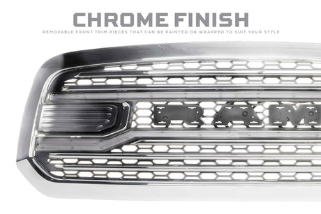 Dodge Ram 1500 (13-18) XBG LED Drl Grille (Chrome)